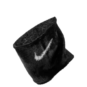 UNISEX PLUSH KNIT INFINITY SCARF BLACK/WHITE
