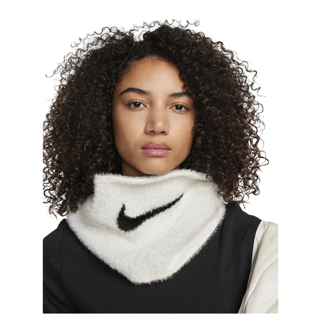 UNISEX PLUSH KNIT INFINITY SCARF SAIL/BLACK