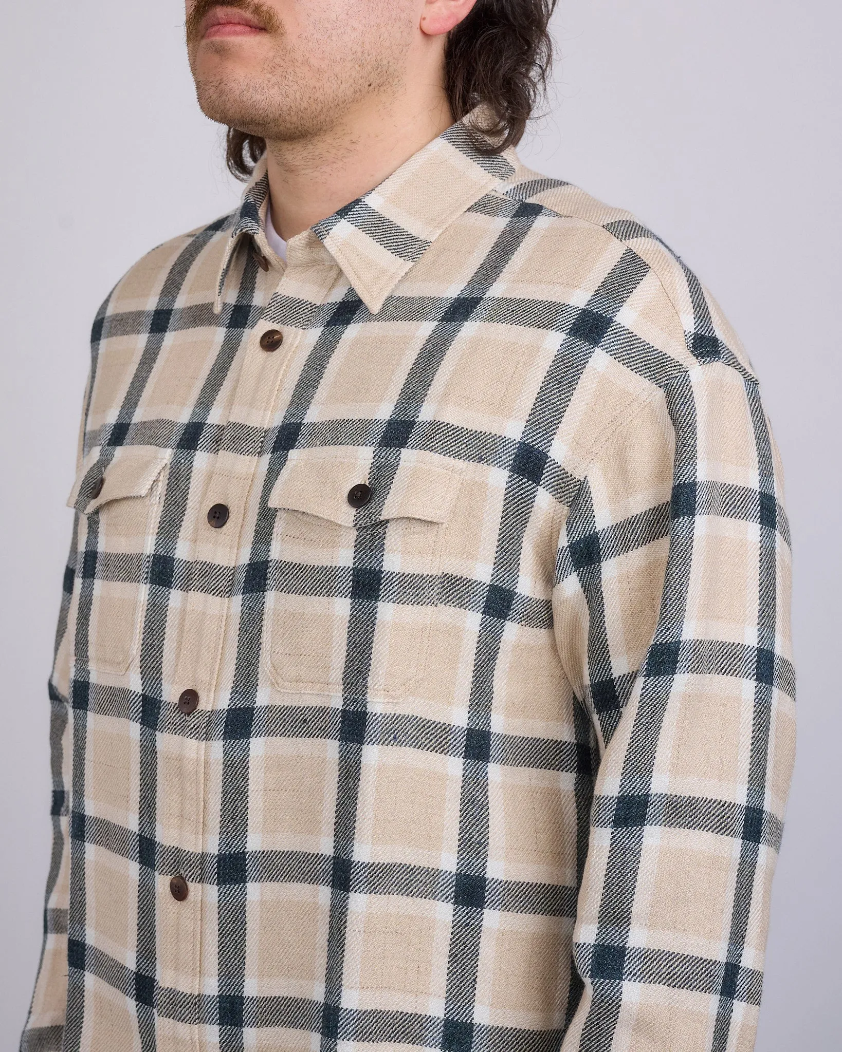 visvim Lumber Check Button Shirt Longsleeve Beige