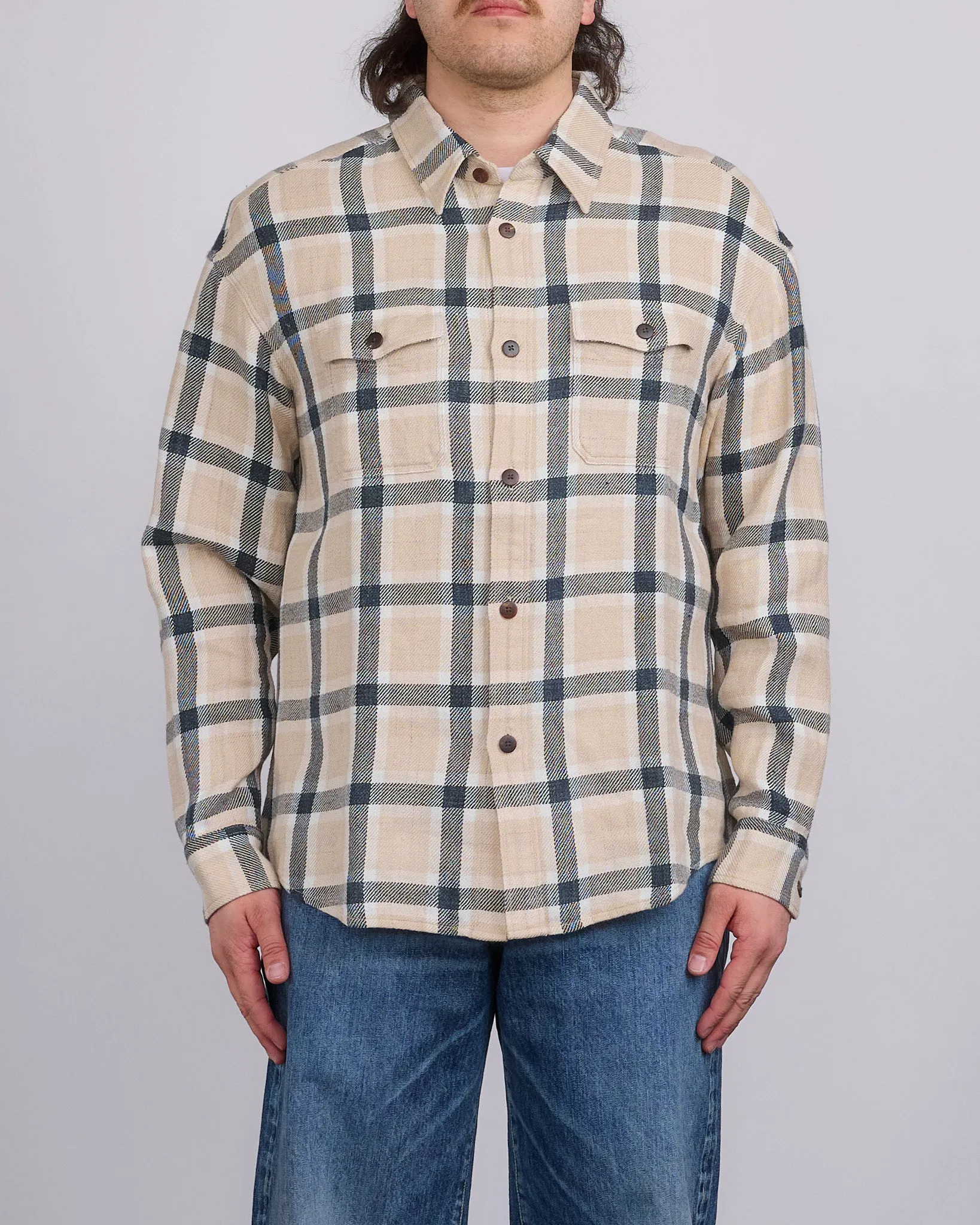 visvim Lumber Check Button Shirt Longsleeve Beige