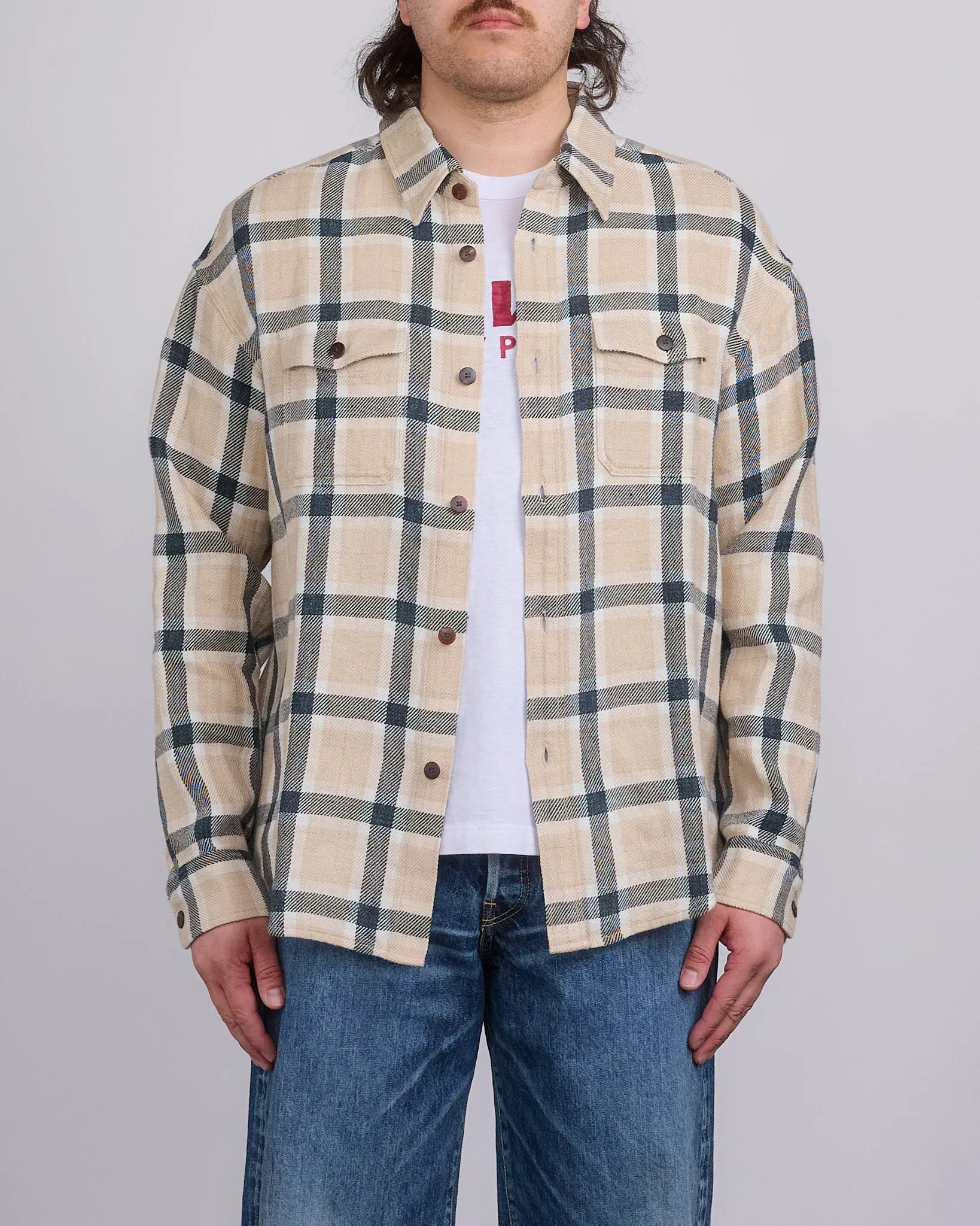 visvim Lumber Check Button Shirt Longsleeve Beige