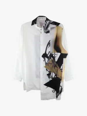 YOHJI YAMAMOTO POUR HOMME - Men PT Unbalanced Collar Blouse