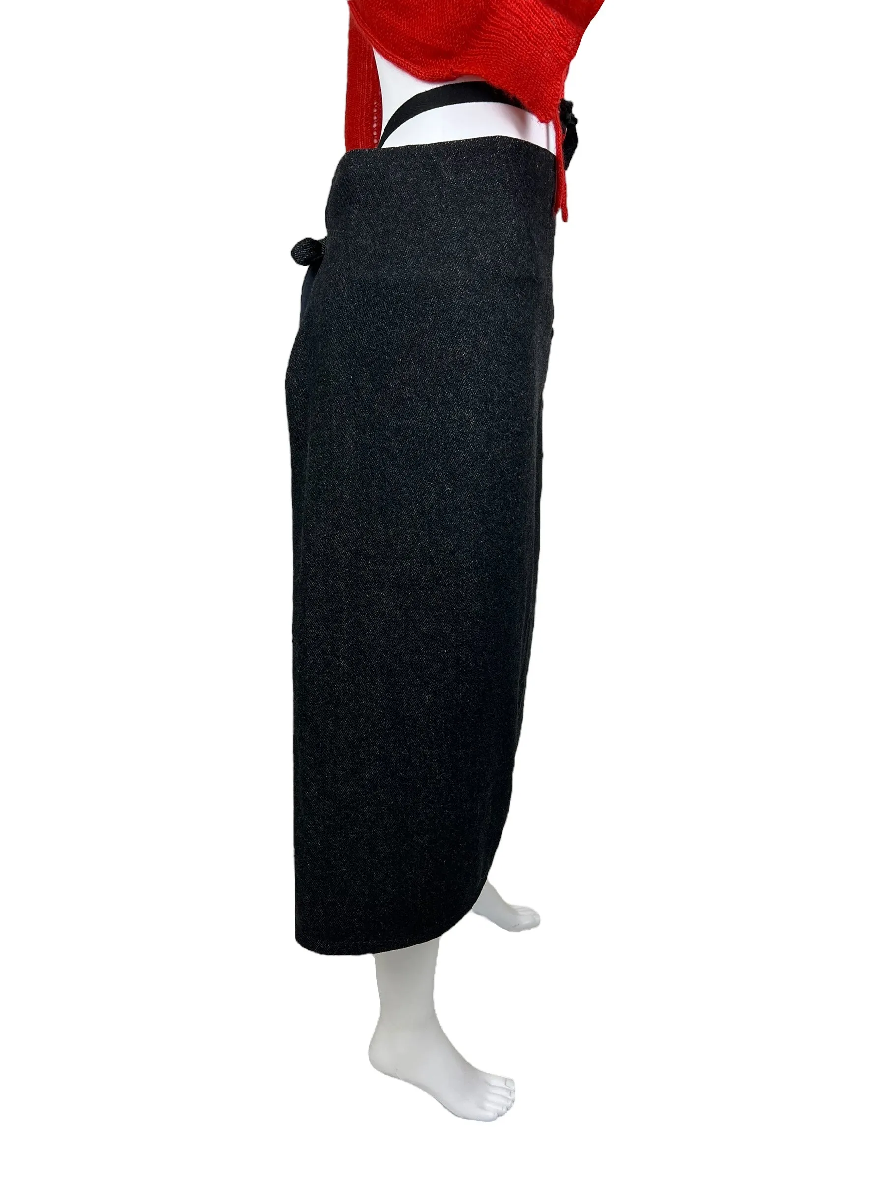 Yohji Yamamoto Y's denim wrap skirt