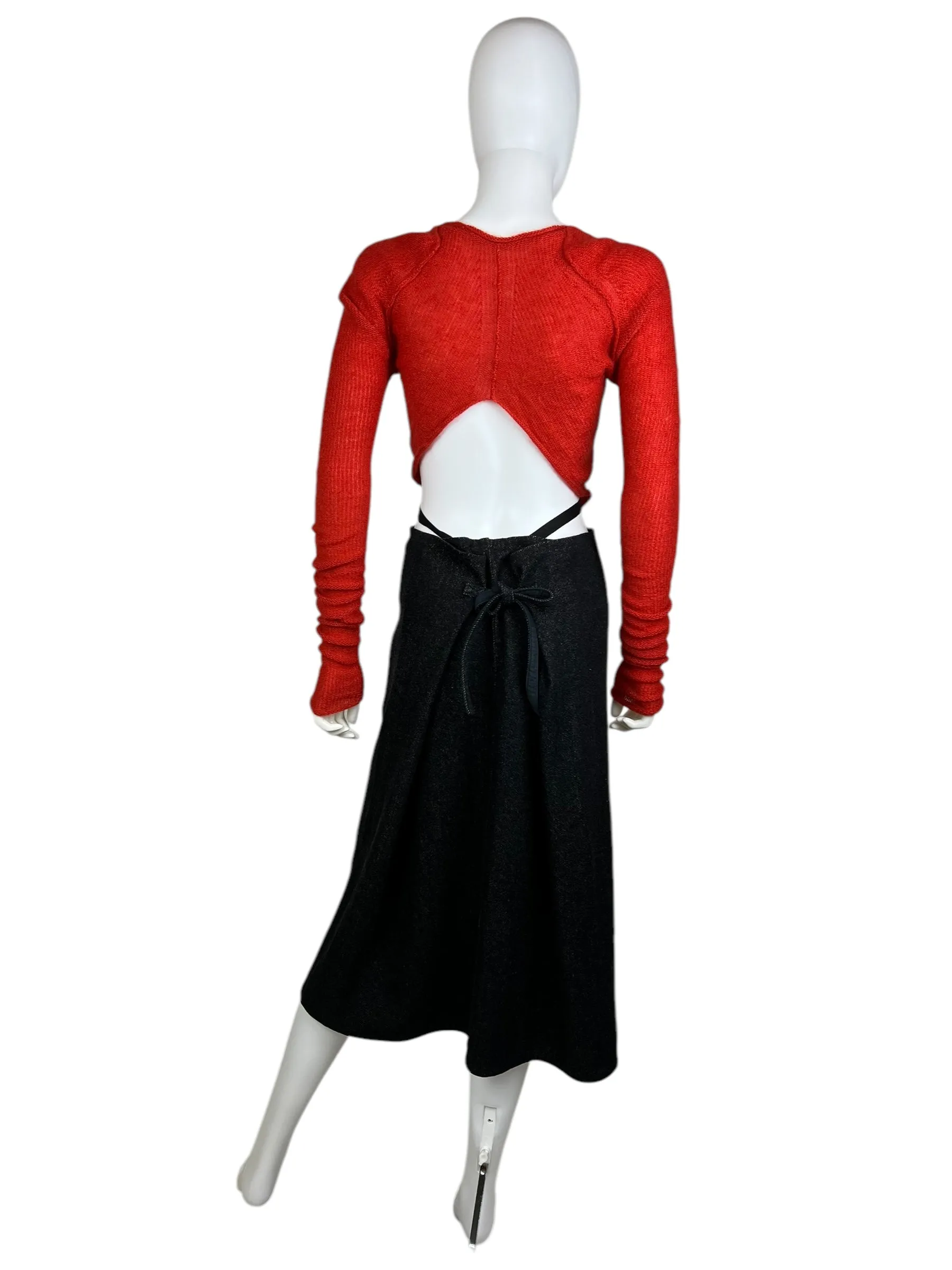 Yohji Yamamoto Y's denim wrap skirt