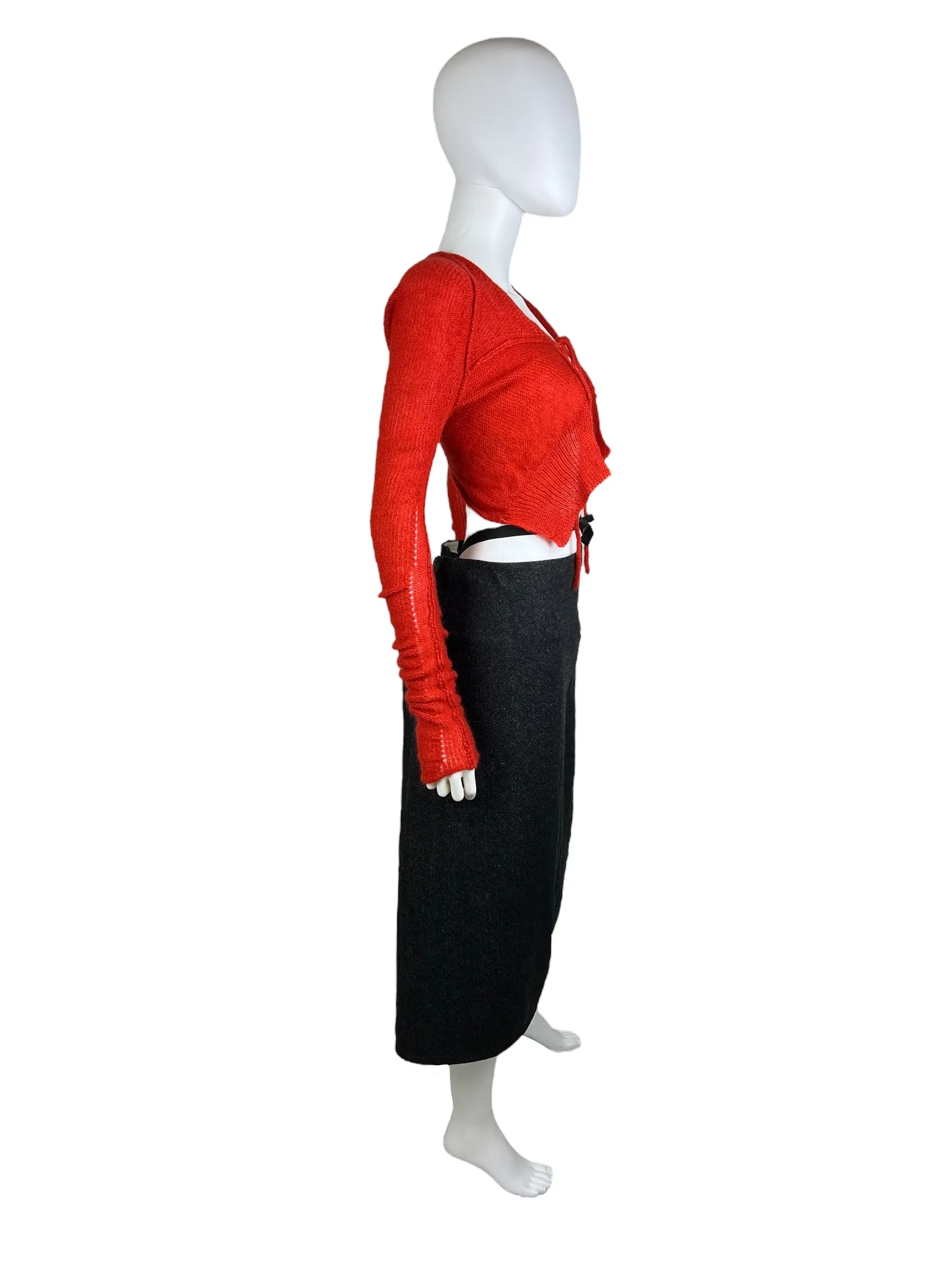 Yohji Yamamoto Y's denim wrap skirt