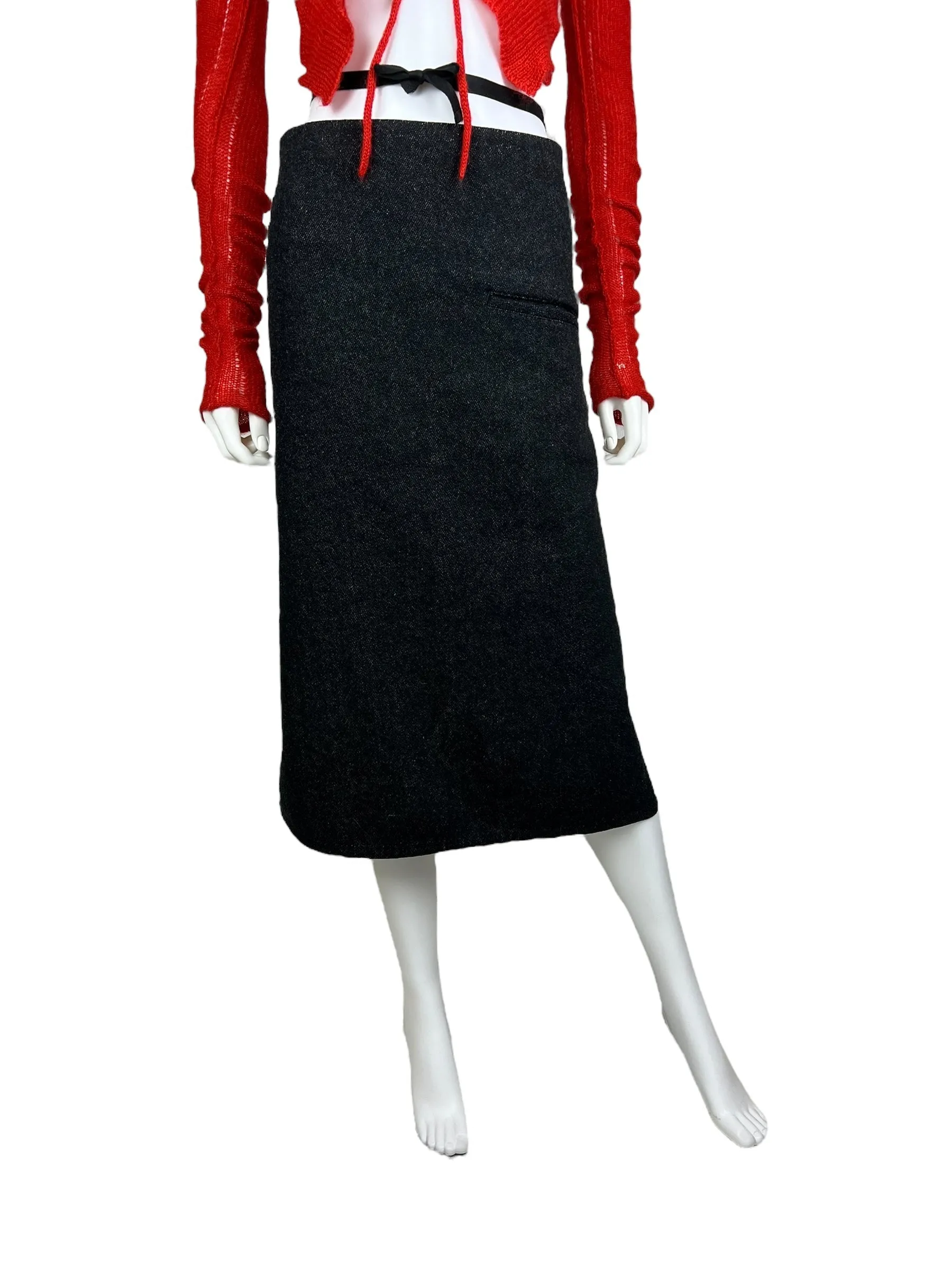 Yohji Yamamoto Y's denim wrap skirt