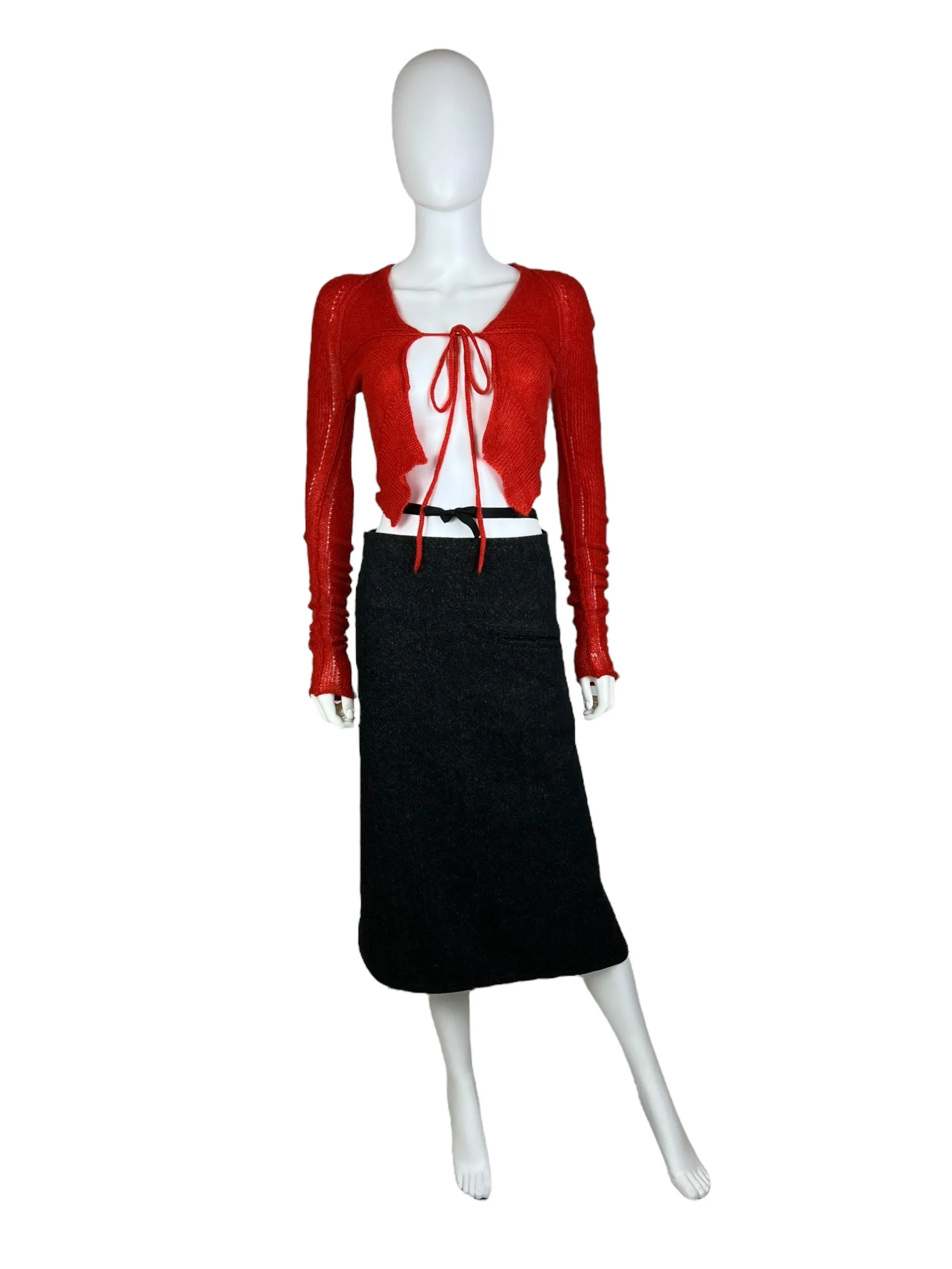 Yohji Yamamoto Y's denim wrap skirt