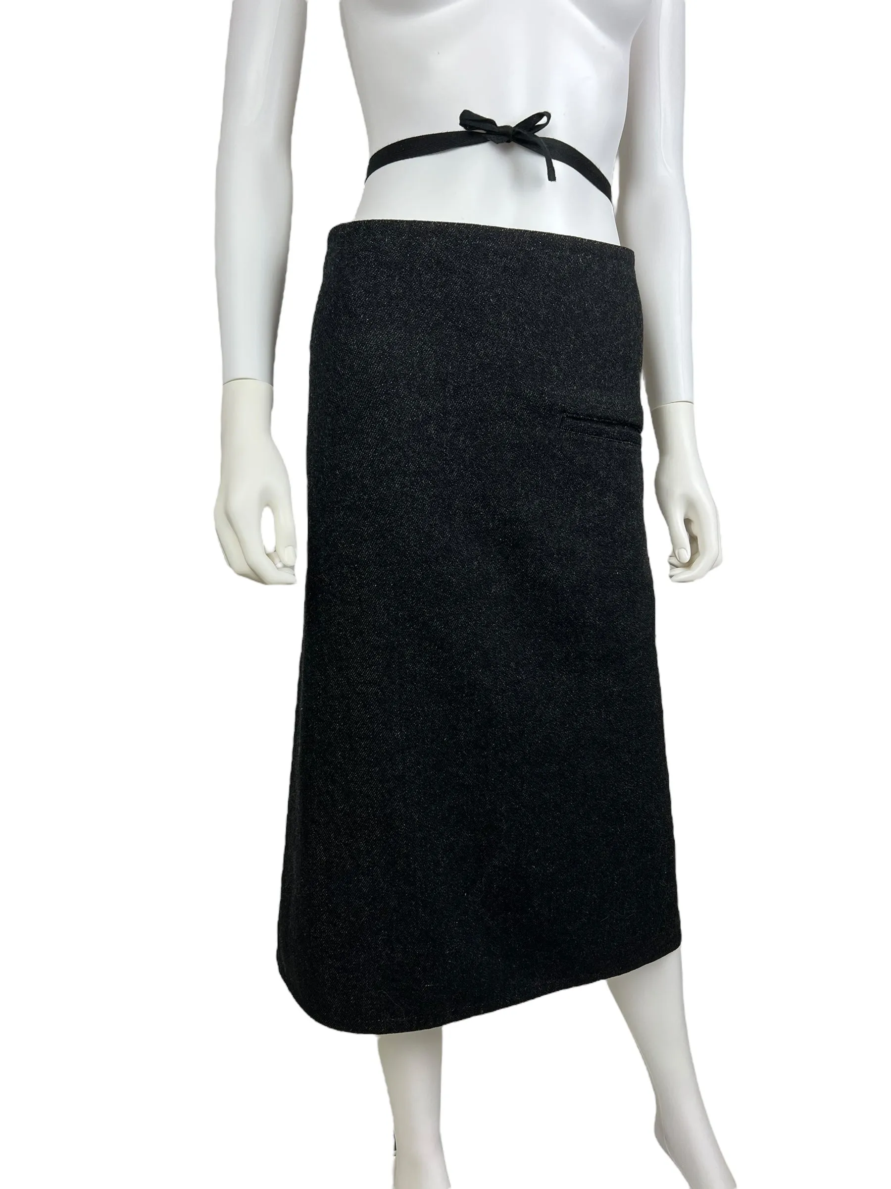 Yohji Yamamoto Y's denim wrap skirt
