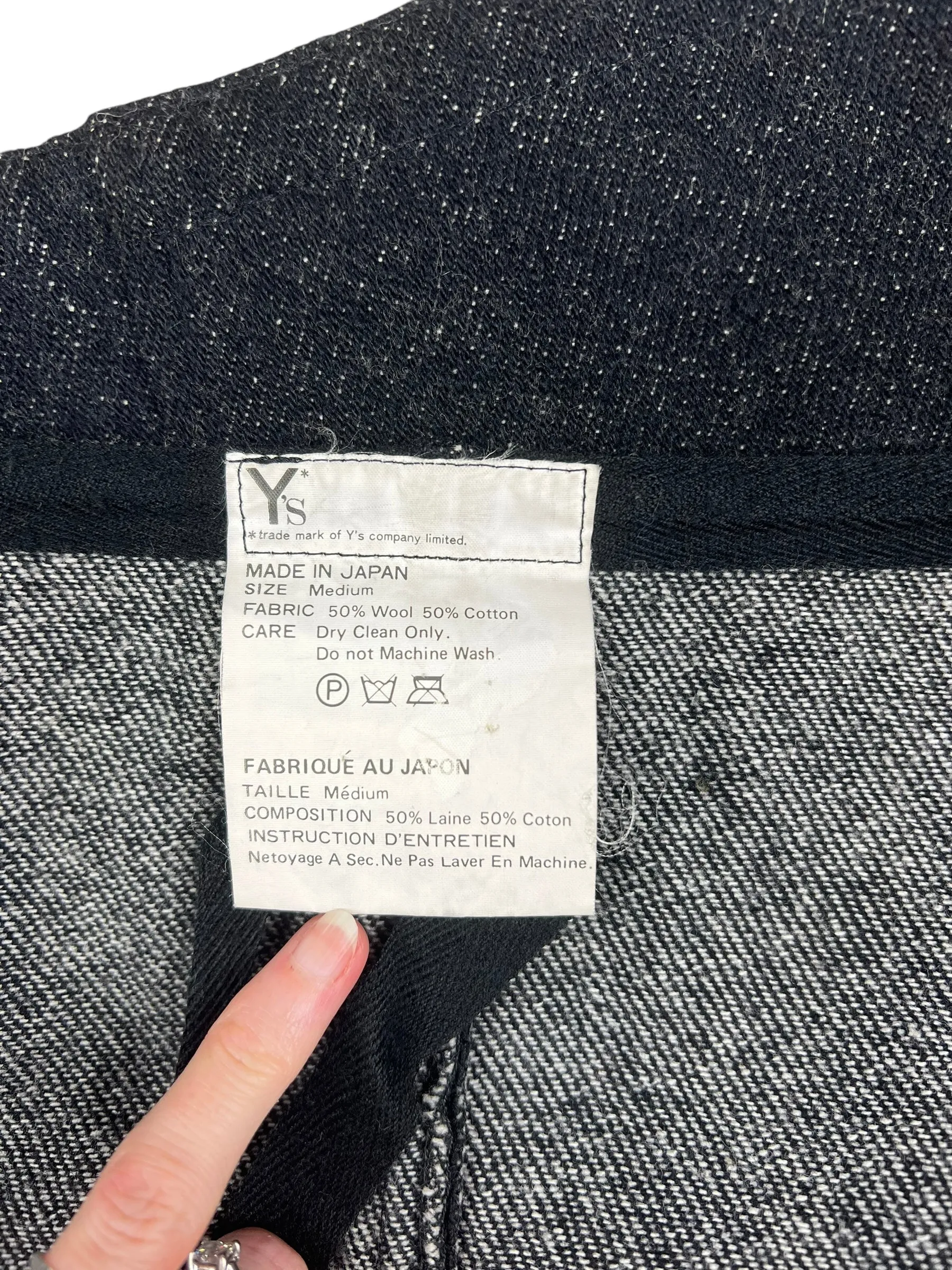 Yohji Yamamoto Y's denim wrap skirt